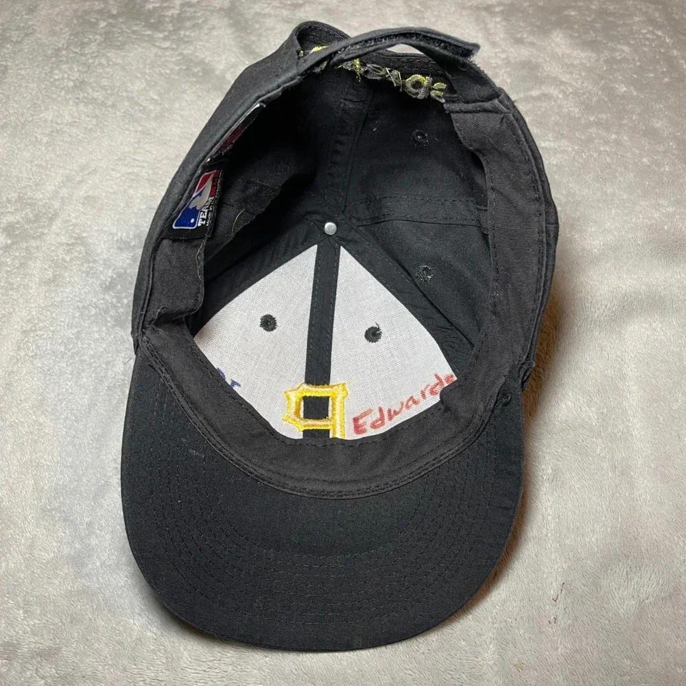 Vintage Pittsburgh Pirates Cap Youth OS Black Baseball Hat Team MLB Edwards